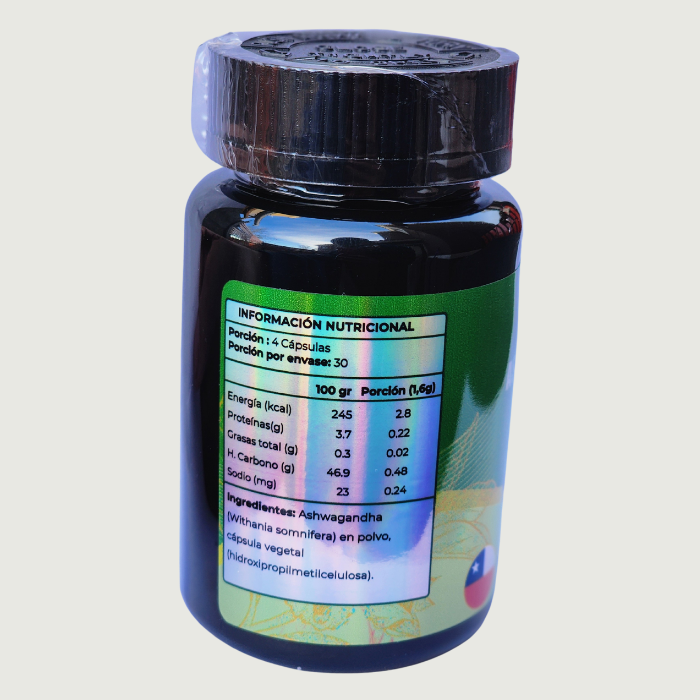 Ashwagandha 1600 mg – 120 Cápsulas | Suplemento Natural para el Bienestar y Vitalidad | Venta en Chile