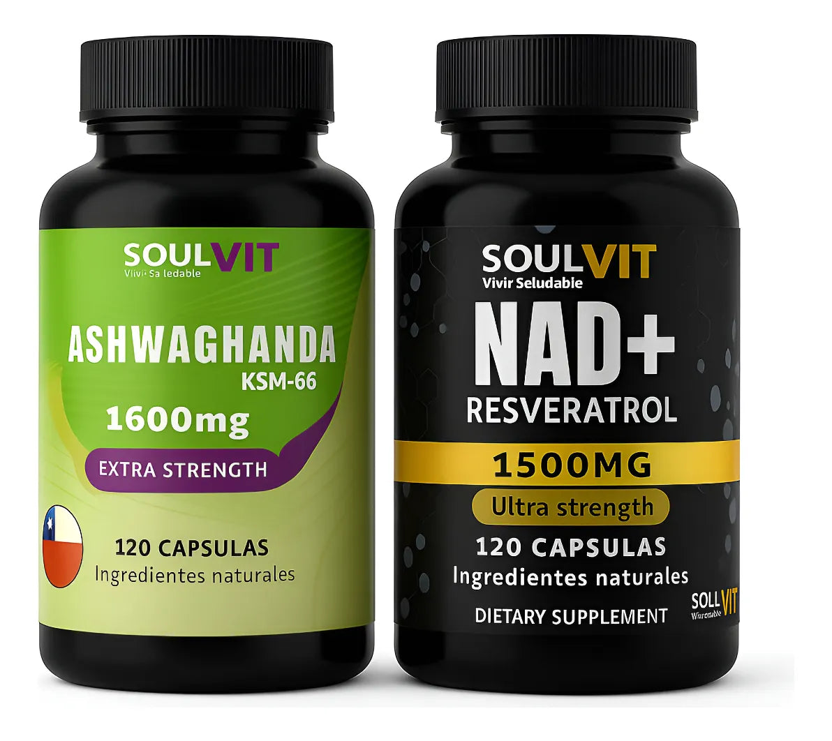 Pack Ashwagandha Y Resveratrol Nad+ 120 Capsulas