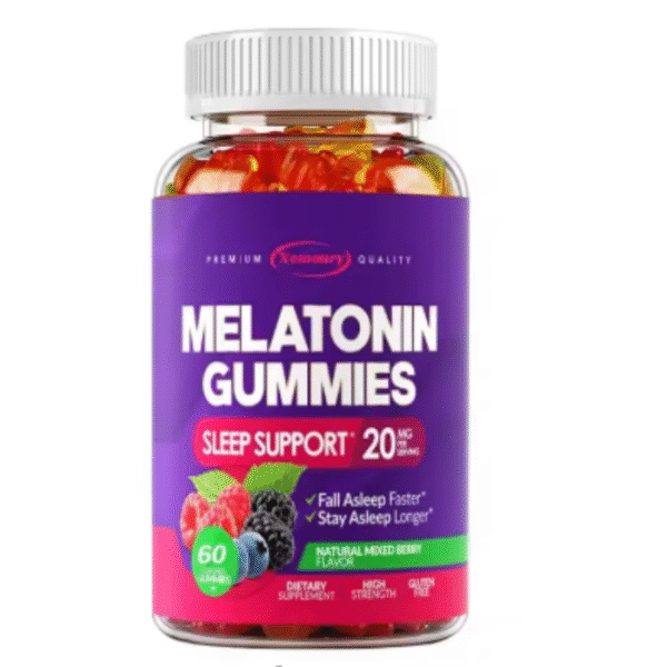 1 Melatonina 20 mg en Gominolas – Sueño Profundo y Natural | 60 Cápsulas | Alta Potencia