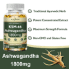 Ashwagandha 1800 mg Extra Fuerte | Antiestrés Natural, Energía y Enfoque | 120 Cápsulas