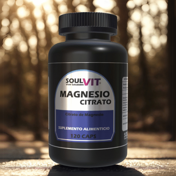 Citrato de Magnesio 120 Cápsulas – Suplemento para Salud Muscular, Nerviosa y Ósea