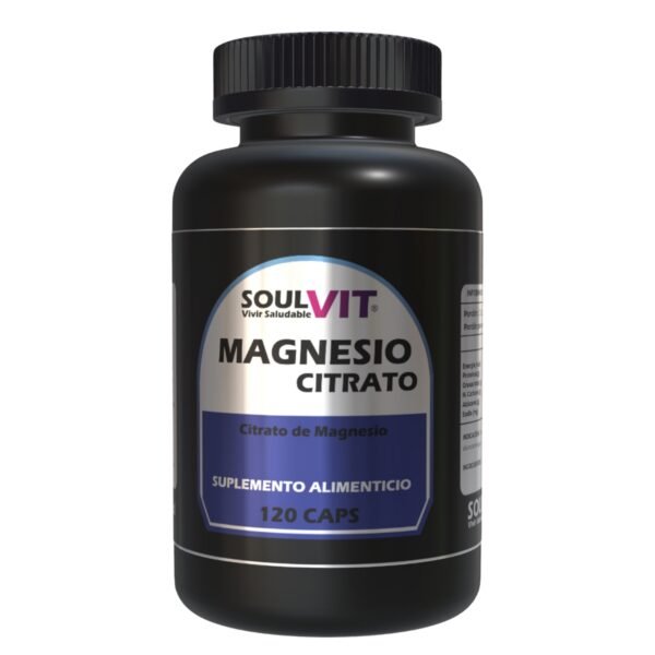 Citrato de Magnesio 120 Cápsulas – Suplemento para Salud Muscular, Nerviosa y Ósea