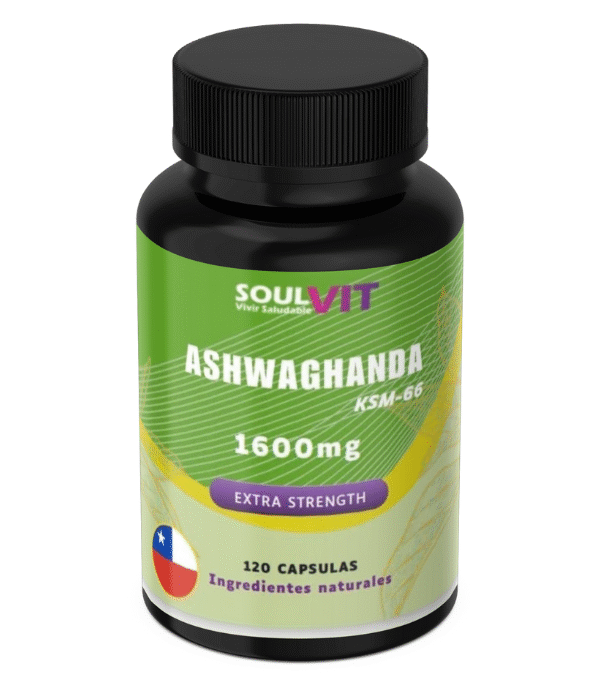 Ashwagandha KSM-66 1600 mg – Extra Strength | 120 Cápsulas | Energía, Estrés y Rendimiento Natural